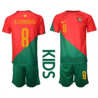 Dětský Fotbalový dres Portugalsko Bruno Fernandes #8 MS 2022 Domácí Krátký Rukáv (+ trenýrky)